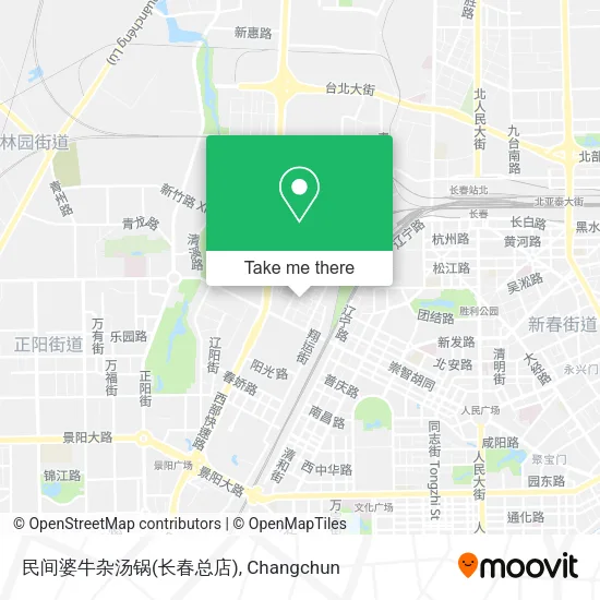 民间婆牛杂汤锅(长春总店) map