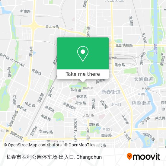 长春市胜利公园停车场-出入口 map