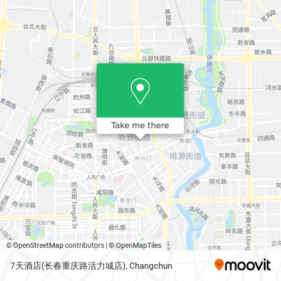 7天酒店(长春重庆路活力城店) map