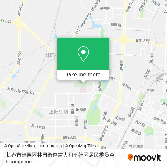 长春市绿园区林园街道吉大和平社区居民委员会 map