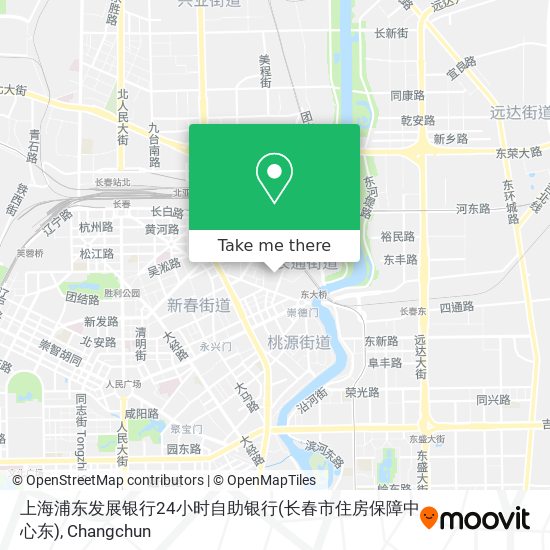 上海浦东发展银行24小时自助银行(长春市住房保障中心东) map