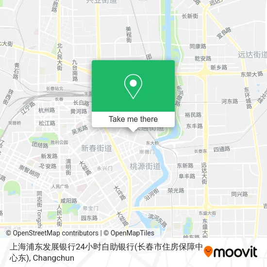 上海浦东发展银行24小时自助银行(长春市住房保障中心东) map