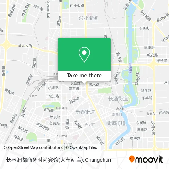 长春润都商务时尚宾馆(火车站店) map