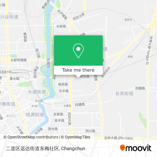 二道区远达街道东梅社区 map