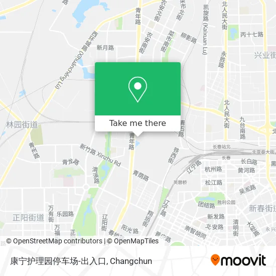 康宁护理园停车场-出入口 map
