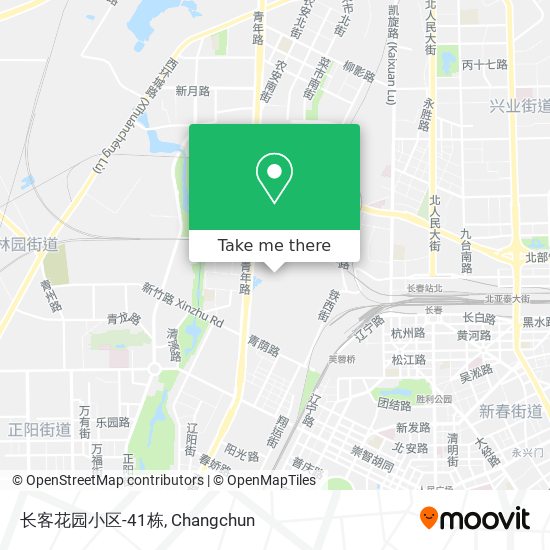 长客花园小区-41栋 map