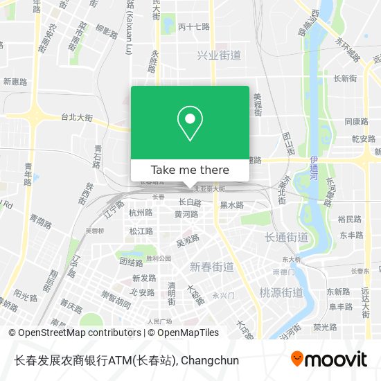 长春发展农商银行ATM(长春站) map