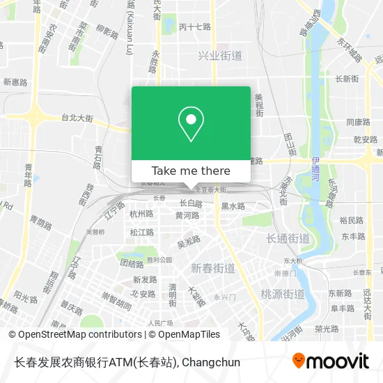 长春发展农商银行ATM(长春站) map
