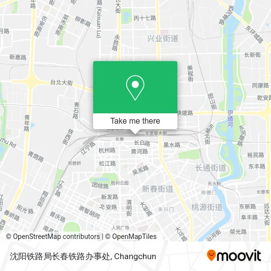 沈阳铁路局长春铁路办事处 map