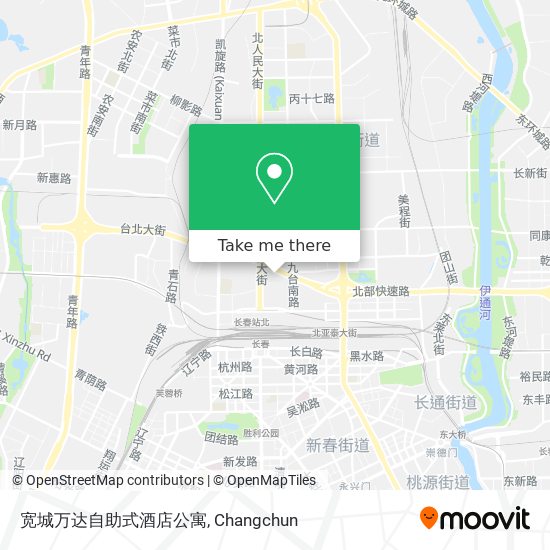 宽城万达自助式酒店公寓 map