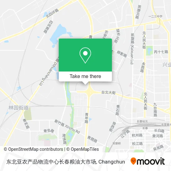 东北亚农产品物流中心长春粮油大市场 map