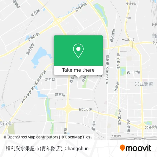 福利兴水果超市(青年路店) map
