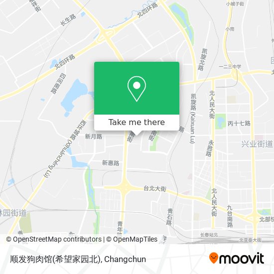 顺发狗肉馆(希望家园北) map
