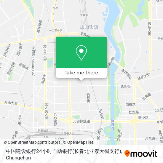中国建设银行24小时自助银行(长春北亚泰大街支行) map