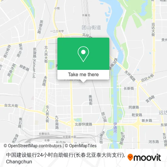 中国建设银行24小时自助银行(长春北亚泰大街支行) map