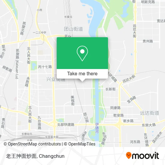 老王抻面炒面 map