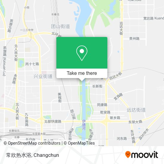 常欣热水浴 map