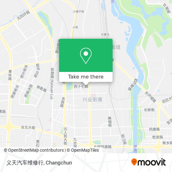 义天汽车维修行 map