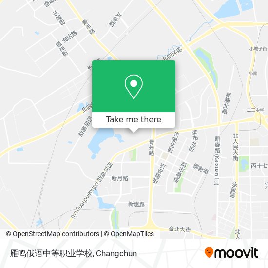 雁鸣俄语中等职业学校 map