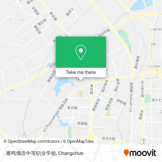 雁鸣俄语中等职业学校 map