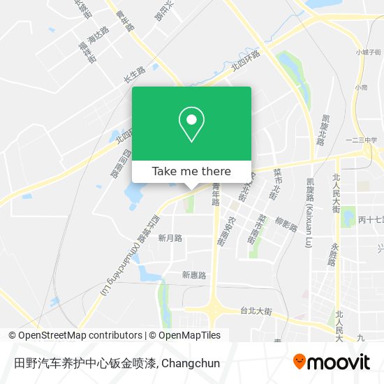 田野汽车养护中心钣金喷漆 map