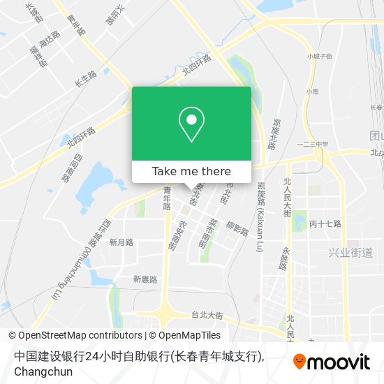 中国建设银行24小时自助银行(长春青年城支行) map