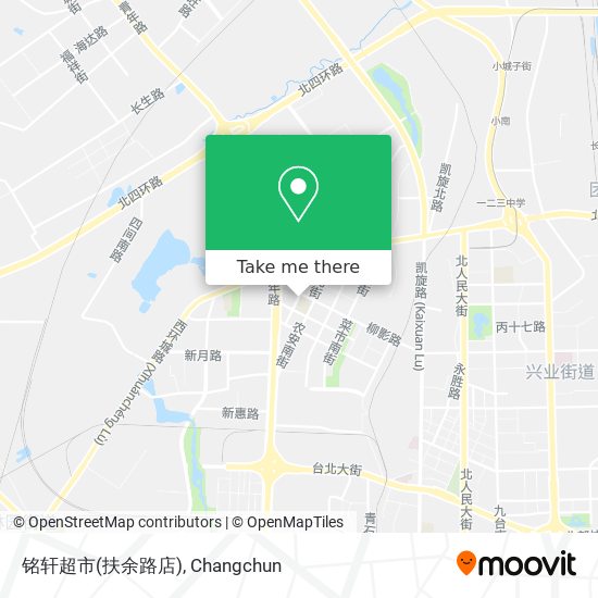 铭轩超市(扶余路店) map