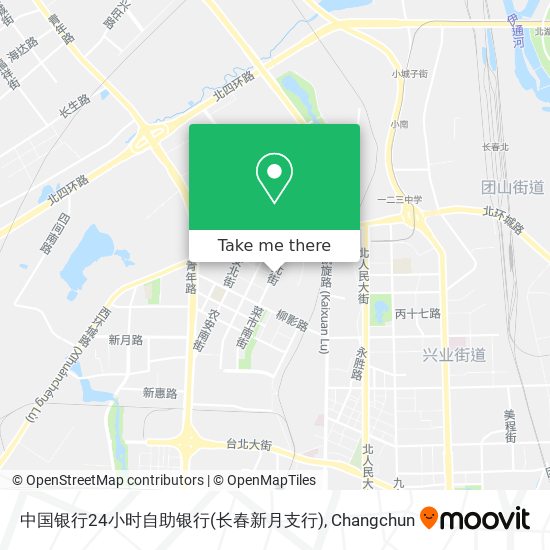 中国银行24小时自助银行(长春新月支行) map