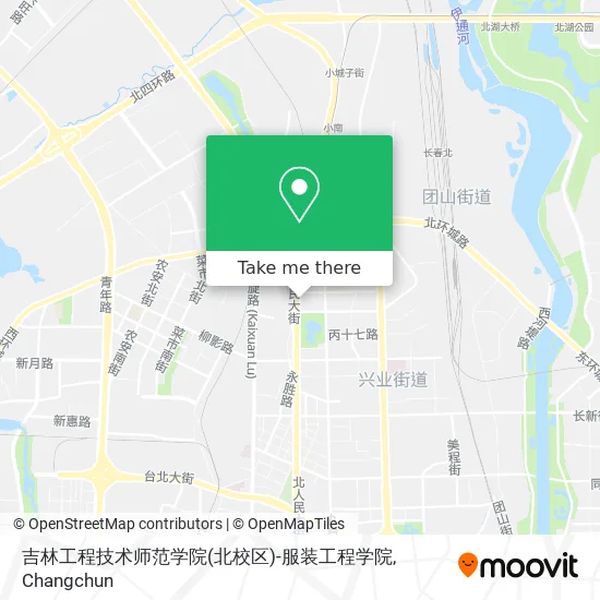吉林工程技术师范学院(北校区)-服装工程学院 map