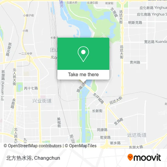 北方热水浴 map