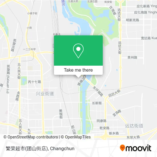 繁荣超市(团山街店) map