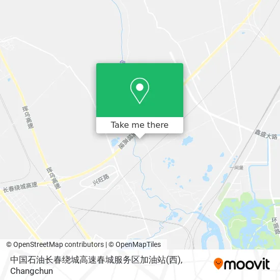 中国石油长春绕城高速春城服务区加油站(西) map