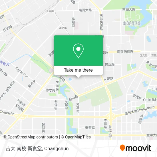 吉大 南校 新食堂 map