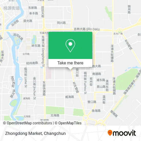 Zhongdong Market map