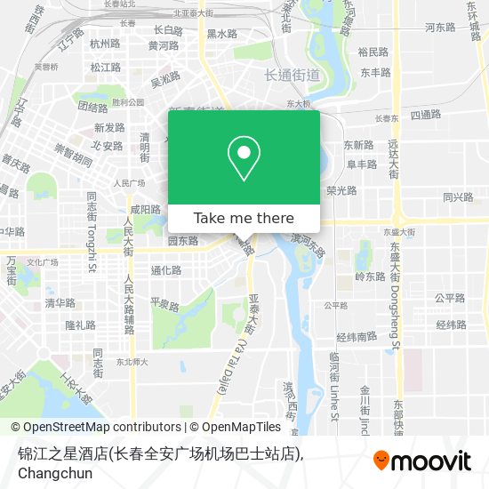 锦江之星酒店(长春全安广场机场巴士站店) map