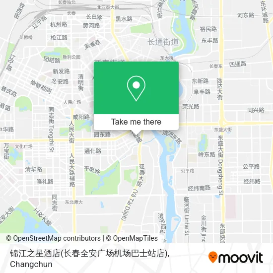 锦江之星酒店(长春全安广场机场巴士站店) map