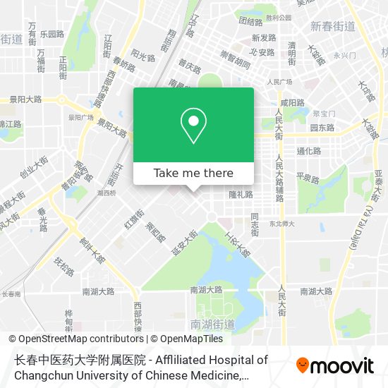 长春中医药大学附属医院 - Affliliated Hospital of Changchun University of Chinese Medicine map