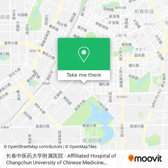 长春中医药大学附属医院 - Affliliated Hospital of Changchun University of Chinese Medicine map