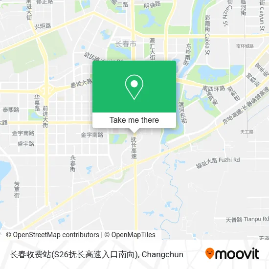 长春收费站(S26抚长高速入口南向) map