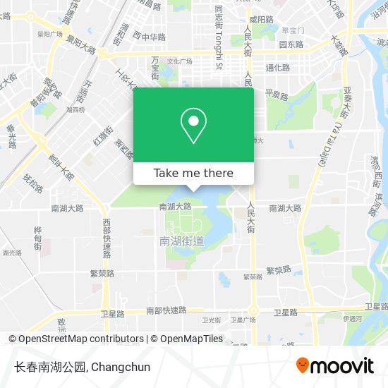 长春南湖公园 map