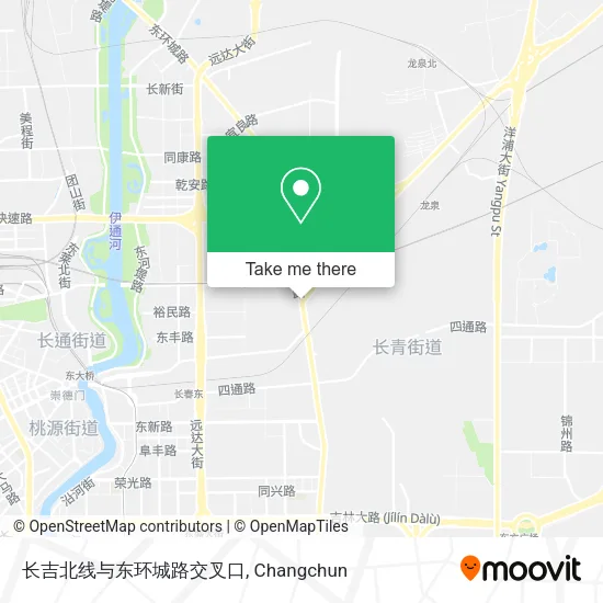长吉北线与东环城路交叉口 map
