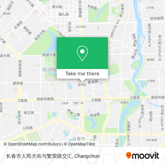 长春市人民大街与繁荣路交汇 map