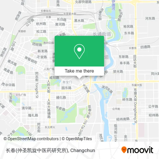 长春(仲圣凯旋中医药研究所) map
