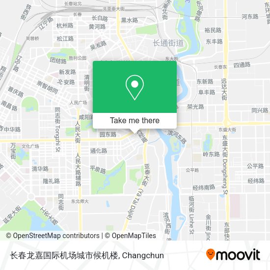 长春龙嘉国际机场城市候机楼 map