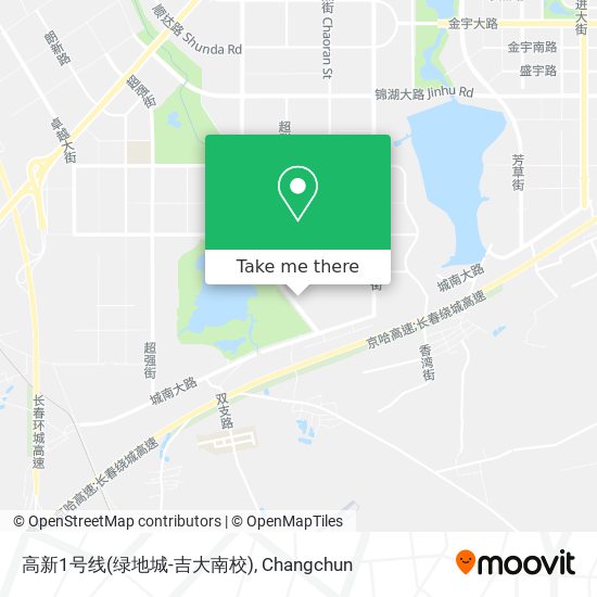 高新1号线(绿地城-吉大南校) map