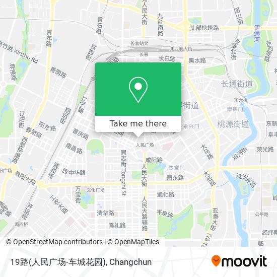 19路(人民广场-车城花园) map