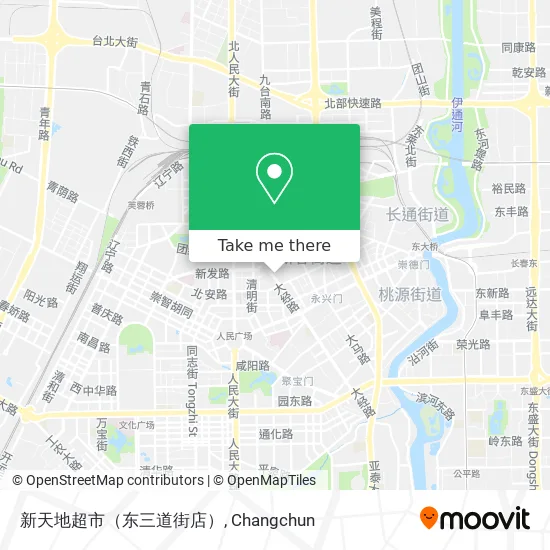 新天地超市（东三道街店） map