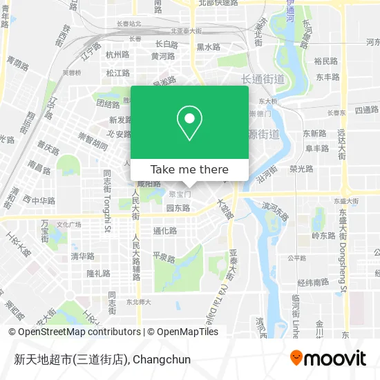 新天地超市(三道街店) map
