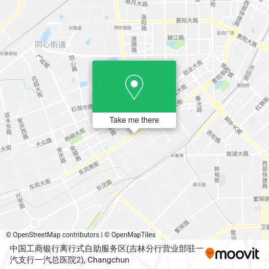 中国工商银行离行式自助服务区(吉林分行营业部驻一汽支行一汽总医院2) map