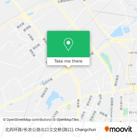 北四环路/长农公路出口立交桥(路口) map